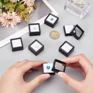Wholesale Gemstone <strong>Display</strong> Box Custom Jewelry Packaging <strong>Case</strong> Gem Stone Container with Clear Top Lids for Coins Diamond <strong>Crystal</strong> - Product Image 4