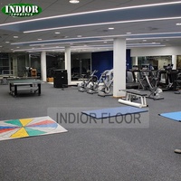 Tapis en caoutchouc antidérapant épais de 15 mm, dalles de sol Marley pour salle de sport et aire de jeux, pour tapis de course