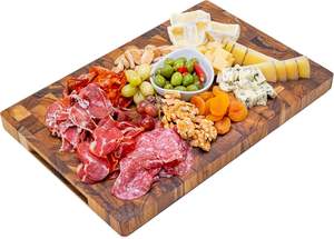 Tabla de cortar de madera, juego de tabla de cortar de cocina duradera para picar carne, verduras, frutas, queso, tabla de cortar de Bambú - Product Image 4