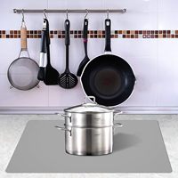 Tapis de table et sets de table carrés en silicone flexible multicolores écologiques sans BPA de style classique pour cuisine et salle à manger ONEQUAN
