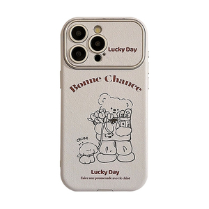 เคสโทรศัพท์หนังลายหมีสไตล์เกาหลี สำหรับ iPhone14 16 15pro Max น่ารักสุดๆ 17 Fresh 12 ป้องกันอย่างดี - Product Image 5