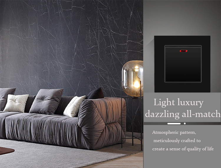 16A Type 86 British Panel Switch Concealed British Standard Wall Switch Socket 1 gang 2 gang 3 gang wall socket outlet