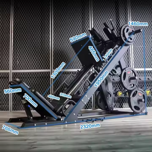 Machine à presser les jambes et à faire des squats <span class=keywords><strong>hack</strong></span> 2-en-1 à charge libre, pour l'entraînement de force des cuisses et des mollets à 45 degrés, pour usage commercial et domestique - Product Image 2