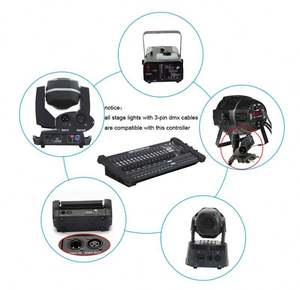 Controlador DMX512 de <span class=keywords><strong>384</strong></span> Canales, Consola <span class=keywords><strong>DMX</strong></span> Profesional para Iluminación de Escenarios, Equipo de Control de Luces LED Móviles, Láser para DJ, Discoteca, Par 6A - Product Image 2