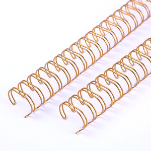 23 döngüler <span class=keywords><strong>2</strong></span>:1 işık altın çift halka Spiral tel naylon kaplama ciltleme tel O kitaplar için - Product Image 5