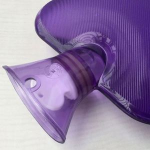 Bouteilles isothermes en caoutchouc transparent personnalisées de haute qualité, pratiques, non toxiques, de classe II, pour eau froide et chaude, avec couvercle en peluche - Product Image 5