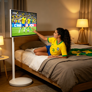 Alta calidad 32 pulgadas de gran tamaño <span class=keywords><strong>Android</strong></span> 12 IPTV Smart TV IPS Pantalla LCD con cámara HD y retroiluminación LED Gabinete blanco - Product Image 1