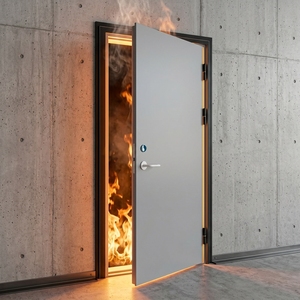 <span class=keywords><strong>Porte</strong></span> en acier ignifuge à panneaux épaissis, durable et facile à installer pour les immeubles de bureaux et divers projets d'ingénierie. - Product Image 4