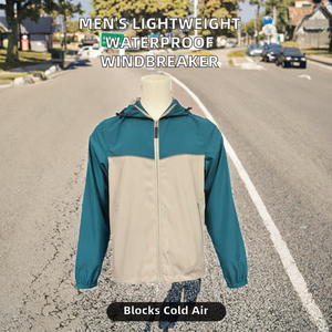 Chaqueta Cortavientos Vintage de Invierno para Hombre, Premium, Ligera, con Capucha, Impermeable, Transpirable, Ecológica, Teñida en Color Liso, para Exteriores - Product Image 2