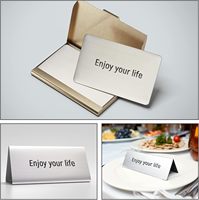 Ensemble de cartes métalliques miniatures en acier inoxydable 304 pour cadeaux DIY, étiquettes, cartes de visite, pour maison et bureau, fréquence d'accès laser 13,56 MHz