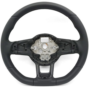 Volante de Cuero, Volante de Alcántara, Volante Cosido a Mano Personalizado para VW GTI Golf <span class=keywords><strong>R</strong></span> <span class=keywords><strong>Arteon</strong></span> Passat B8 GTE Golf Troc - Product Image 1