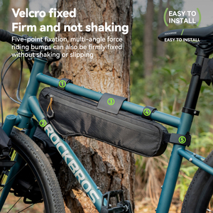 Qunature <span class=keywords><strong>Bikepacking</strong></span> Sac de cadre de vélo Sac de <span class=keywords><strong>VTT</strong></span> de route Touring Riding Front Hanging Bag - Product Image 3