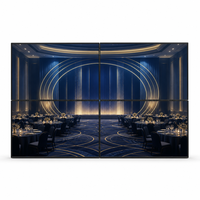 Mur vidéo LCD 49 pouces avec cadre de 1,8 mm, système de raccordement 2x2 4x4, mur vidéo LED HD pour salle de bal d'hôtel et événements