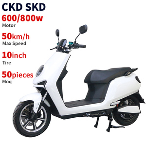 Motocyclette électrique rétro CKD SKD 10 pouces 600/800W, vitesse 50 km/h, scooter à pédales avec assistance électrique, cyclomoteur électrique. - Product Image 1