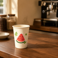 Gobelets en papier jetables avec couvercles, logo personnalisé, à paroi simple, isolés, pour café, lait, thé, vente en gros, fournisseur