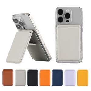 Tarjetero Magnético de Cuero para Teléfono con Soporte Plegable, Estuche Delgado Multicolor Tipo Cartera - Product Image 1
