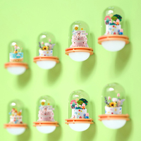 Fleur Ornement Cache-Poussière Incassable Polycarbonate En Plastique Cadeau D'anniversaire Simulé Bougie Gâteau Stand Affichage Dôme pour Mariage