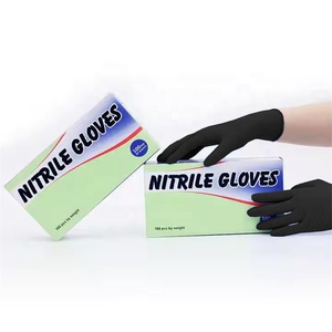 ถุงมือไนไตรล์ไวนิลสีดำแบบใช้แล้วทิ้ง RB-998 5กรัมต่อชิ้น100ชิ้นในกล่องขนาด S-XL ใช้งานได้หลากหลายเพื่อความปลอดภัย - Product Image 1