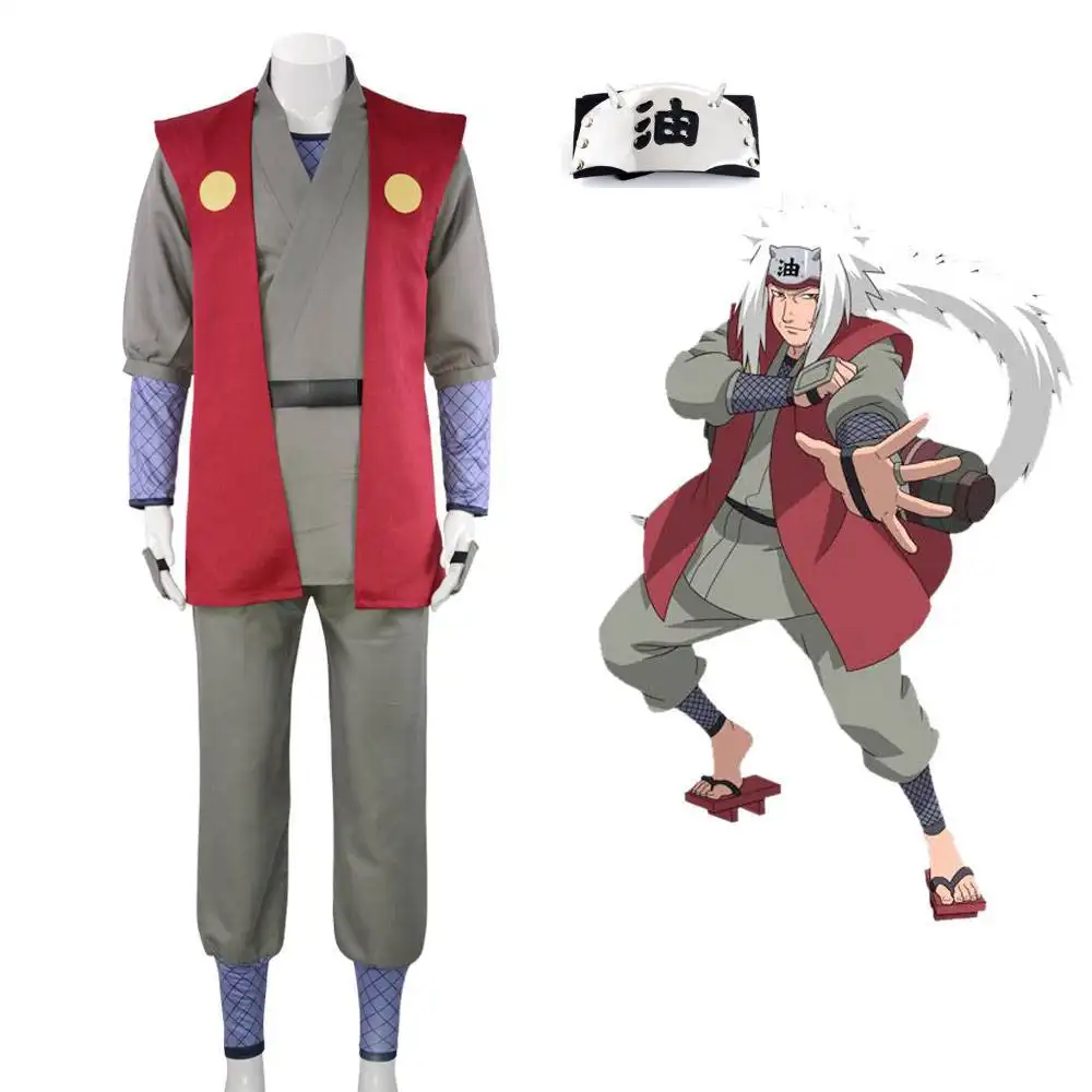 1st geração de cosplay de fadas toad, roupas masculinas jiraiya, conjunto de roupas de cosplay de anime