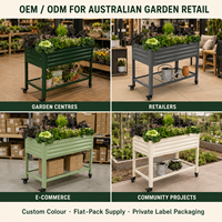 Bac à légumes surélevé mobile avec roues, jardinière en métal surélevée, étagère de rangement, couleur personnalisée, vente en gros en Australie