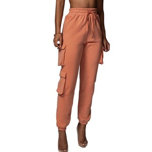 Moda Hip hop tasche multiple <span class=keywords><strong>pantaloni</strong></span> <span class=keywords><strong>pantaloni</strong></span> a vita alta da ragazza <span class=keywords><strong>pantaloni</strong></span> sportivi casual donna 2 pezzi <span class=keywords><strong>pantaloni</strong></span> jogger set crop top - Product Image 3