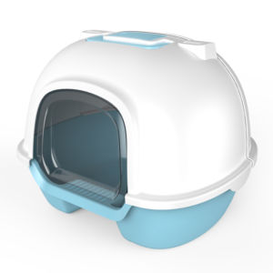 Produit propre de luxe pour animaux de compagnie Litière pour chat Scoop Approvisionnement d'usine Hayon Toilettes fermées Litière pour chat - Product Image 1