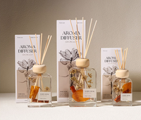 Diffuseur de parfum d'hôtel de luxe 100 ml avec bâtonnets pour la maison, la salle de bain et le bureau – Désodorisant longue durée – Coffret cadeau
