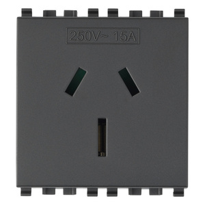เต้ารับไฟฟ้าออสเตรเลีย 15A 250V สีเทา 2P+T ปลั๊กไฟ - Product Image 1