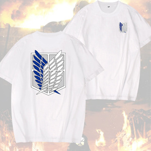 เสื้อผ้าแนวสตรีทเสื้อยืดเสื้อยืดผู้ชายเสื้อยืดลายปีกเสรีภาพเสื้อยืดอนิเมะไอลุนเสื้อยืดคอตตอนโจมตีอะนิเมะยักษ์ - Product Image 3