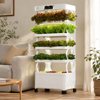 Jardinière hydroponique intelligente d'intérieur, système de culture vertical à 5 niveaux avec lumière de croissance et pompe à eau pour herbes et micro-légumes