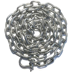 Chaîne d'ancrage 5/<span class=keywords><strong>32</strong></span> po ou 4 mm par 6 pi de long, manilles en acier inoxydable 316, chaîne à maillons en acier inoxydable - Product Image 1
