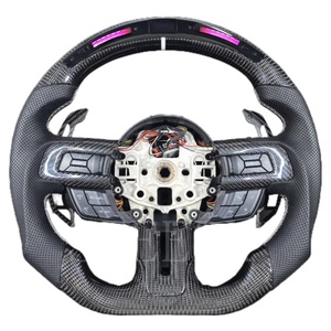 Volante de Fibra de Carbono con LED para Ford Mustang GT V6 EcoBoost <span class=keywords><strong>Shelby</strong></span> <span class=keywords><strong>GT350</strong></span> GT500 Modelos 2015-2023 - Product Image 1