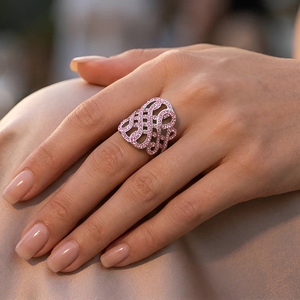 Custom <b>Rings</b> Factory Direct Hollowed Ice Out <b>Rings</b> Paved Crystal Charms Stainless Steel Jewelry Accessories <b>Ring</b> <b>for</b> <b>Women</b> - Product Image 3