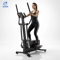 Machine elliptique manuelle magnétique pliable en acier pour la maison, gain de place, 8 niveaux de résistance, volant d'inertie de 6 kg, capacité de 135 kg, LED