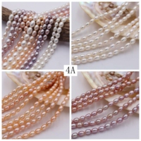 Perles naturelles, fils de perles, perles de riz d'eau douce, perles d'eau douce en vrac, fils de perles naturelles pour la fabrication de bijoux