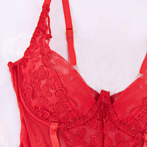 Body in Pizzo Trasparente <span class=keywords><strong>Sexy</strong></span> di Alta Qualità per Donna <span class=keywords><strong>2023</strong></span>, Intimo Ricamato Leggero e Traspirante ad Asciugatura Rapida, Set 2 Pezzi - Product Image 5