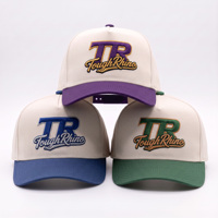 Casquette de baseball personnalisée de haute qualité avec logo brodé en relief, chapeau en sergé de coton bicolore, fabricant de marque privée
