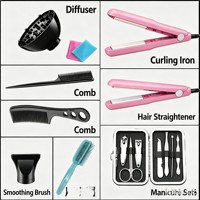 Sèche-cheveux professionnel électrique pour usage domestique avec accessoires complets, contrôle de la température et protection contre la surchauffe