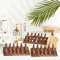 Présentoir à bijoux en bois à trois niveaux de style américain pour comptoir de centre commercial