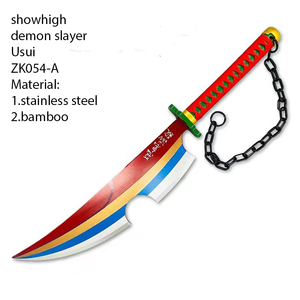 Demon Slayer <span class=keywords><strong>Kaigaku</strong></span> Nichirin Cosplay Katana con hoja de bambú o nailon flexible ZK002 - Product Image 5