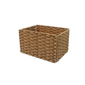 Cesta de almacenamiento tipo ratán, organizador de ropa rectangular ecológico para almacenamiento de juguetes y aperitivos - Product Image 5