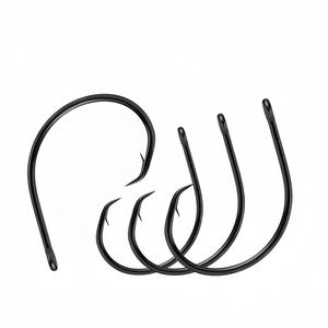 ตะขอตกปลามีหนามเหล็กคาร์บอนสูงสีดำสำหรับตกปลาคาร์พปลาเทราท์ปลาหมึก - Product Image 1