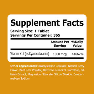 Tabletas de Vitamina B12 OEM ODM con Vitamina B12 que Ayudan a Facilitar la Producción de Energía, Tabletas de Suplementos Dietéticos Herbales Naturales - Product Image 2