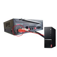AV20 Dijital FM Radyo Stereo Amplifikatör 20W+20W Çift Mikrofonlu USB Ev Sinema Sistemi