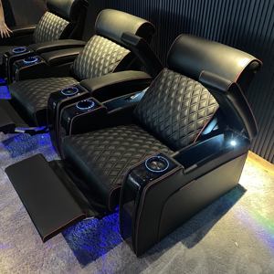 Фабричное одноместное кресло для домашнего кинотеатра, кожаное кресло для кинотеатра, откидной Электрический подголовник, мебель для гостиной - Product Image 3