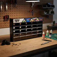 Présentoir en acrylique personnalisé pré-assemblé pour modèles de voitures et jouets de style asiatique avec éclairage et boîte de rangement pour usage domestique