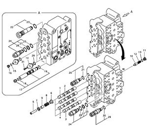   Válvula de Control Principal EC210B Toshiba UX28-86 Distribuidor Hidráulico 14512144 14532821 VOE14512144 VOE14532821 Piezas de Excavadora - Product Image 2
