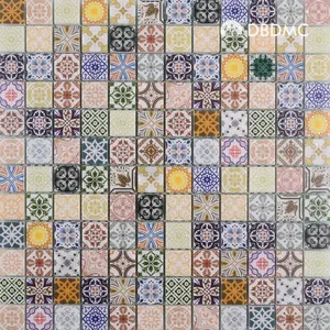 Carreaux de mosaïque 3D en pierre colorée, 300x300x8mm, personnalisé, pour mur de cuisine, livraison gratuite