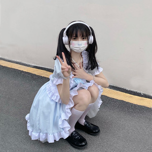 Disfraz de Cosplay de Alice Soft Girl Anime, Vestido de Lolita Japonesa Azul Cielo, Disfraz de Mujer para Juego de Roles, Primavera 2025 - Product Image 2