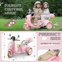 Nouvelle moto électrique pour adultes 12V, tricycle électrique 2 places pour enfants, scooter à roulettes avec télécommande pour tout-petits